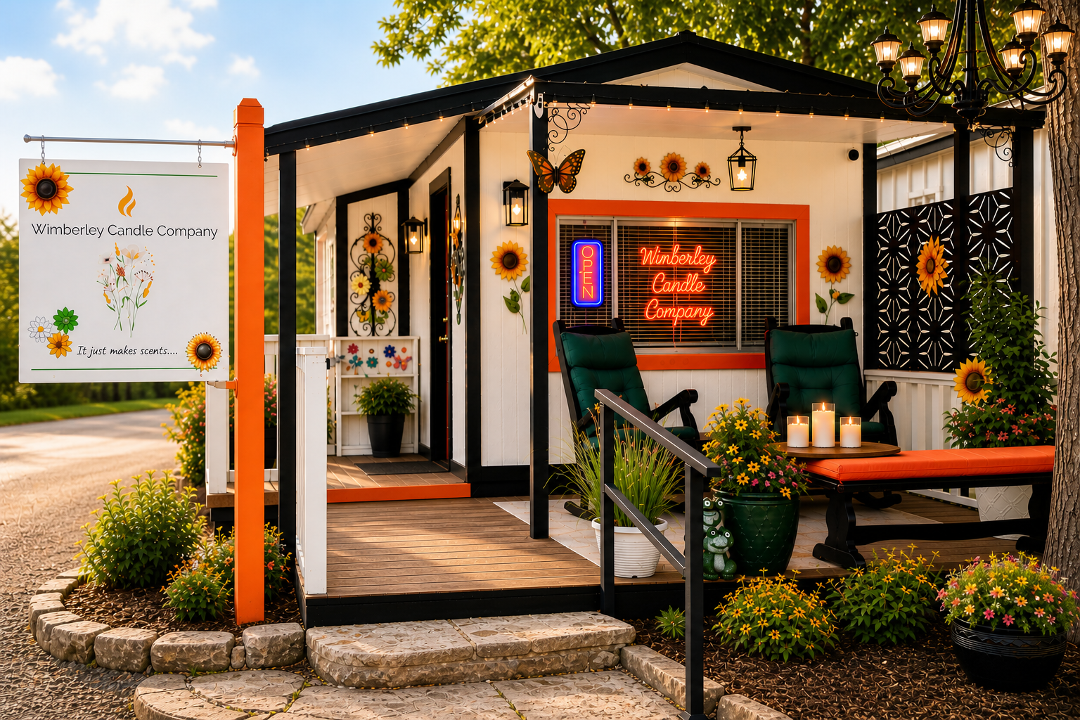 Wimberley Candle Company store on the Wimberley Square in Wimberley, TX